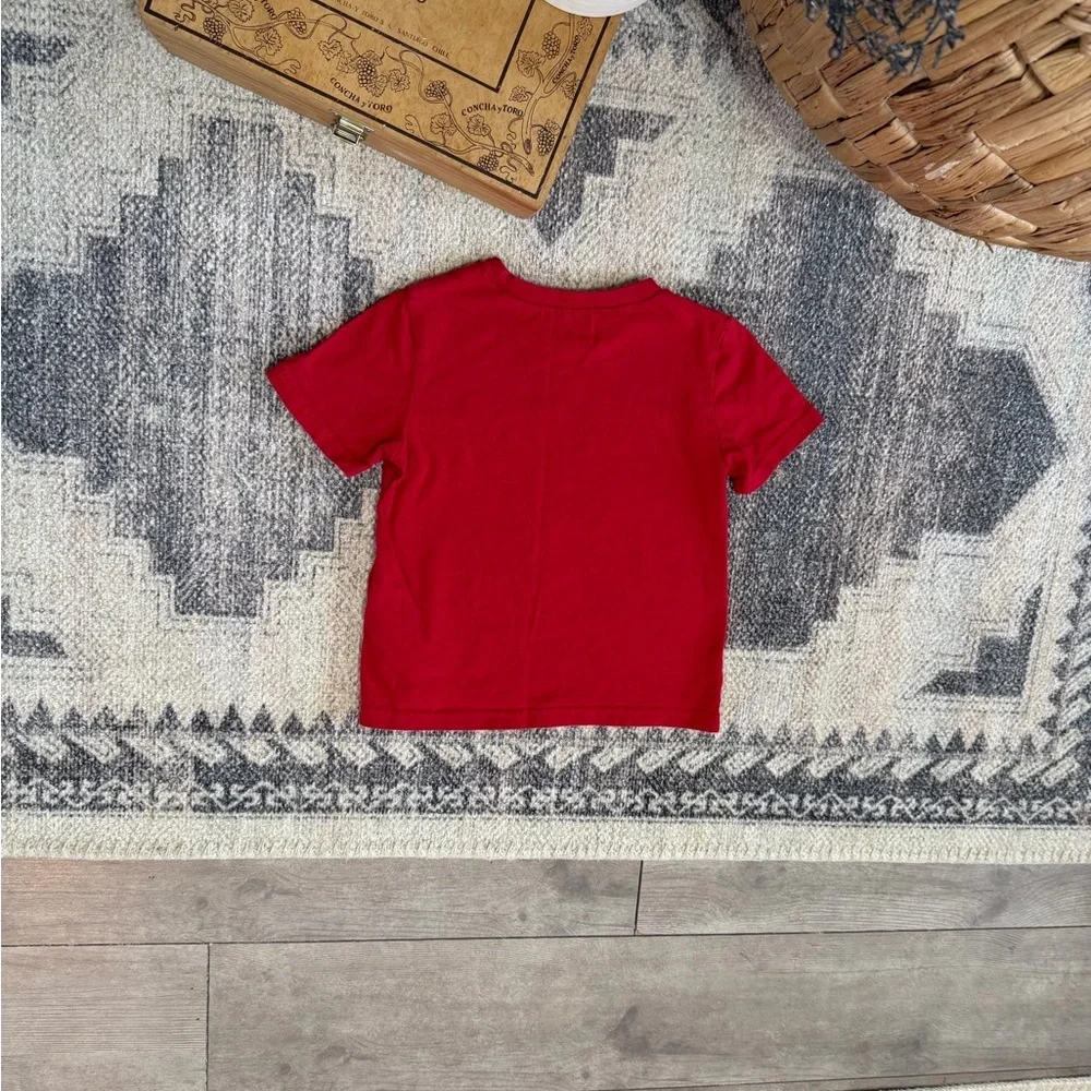 New Ralph Lauren 24 Months Boys' Red Short-Sleeve Polo Tee with Navy Pony